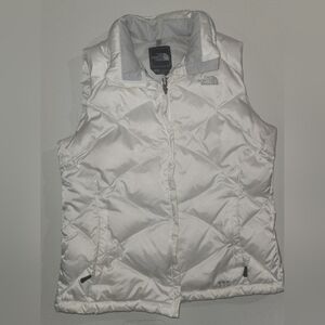 The North Face Women's 550 Puffer Down White Vest Size L/G